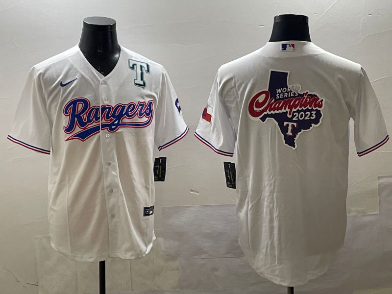Men Texas Rangers Blank White Game 2025 Nike MLB Jersey style 7